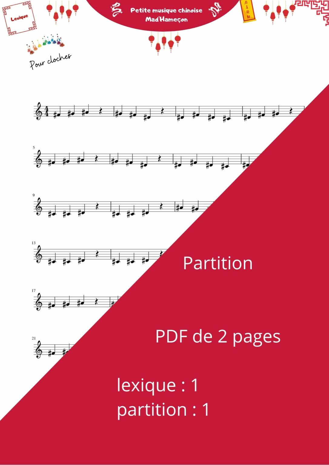 Partition 'Un Petit Chinois à Dinant' Pour Saxophone Et Piano - Œuvre Musicale Classique