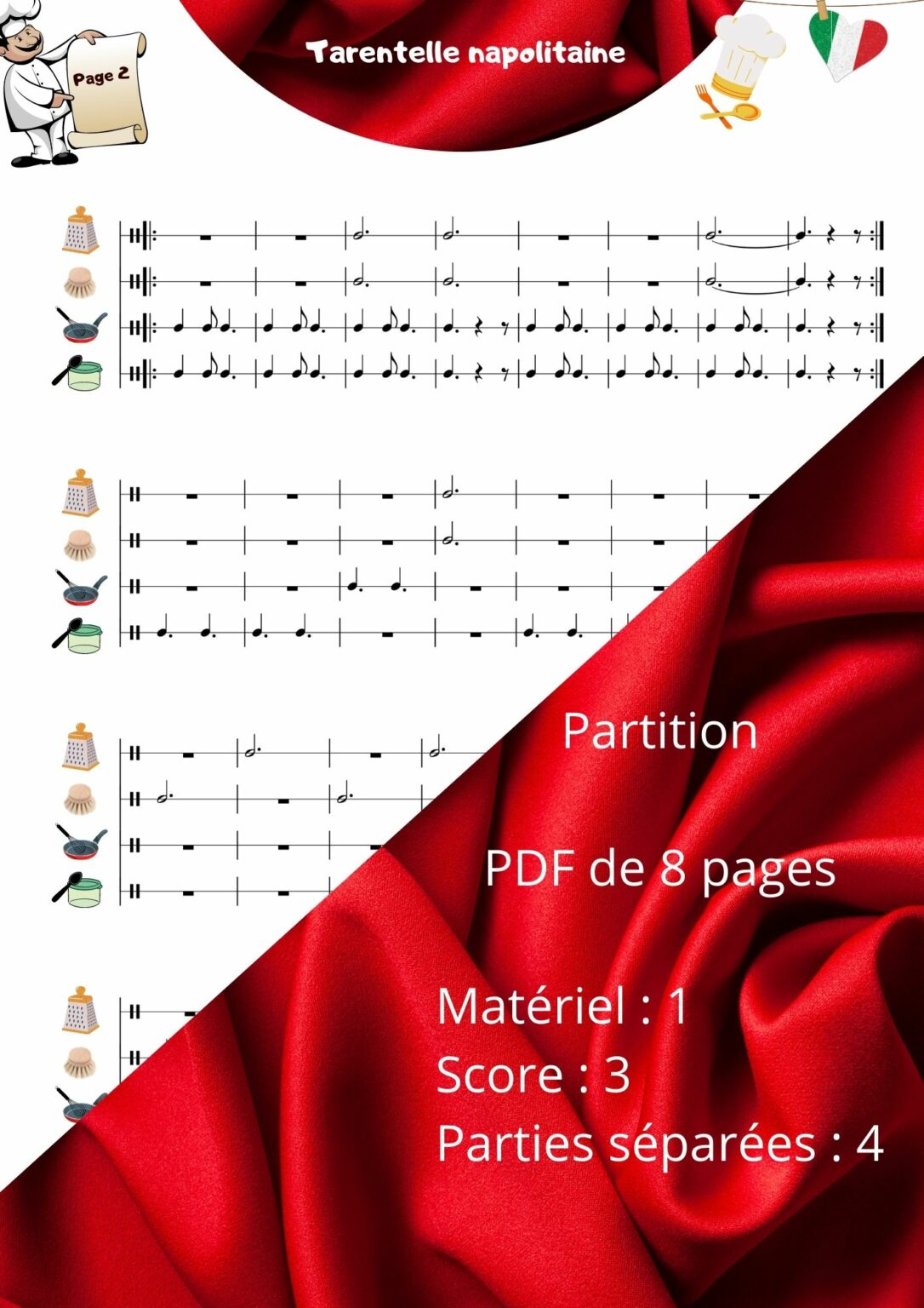 Tarentelle napolitaine Partition Mad'Hameçon